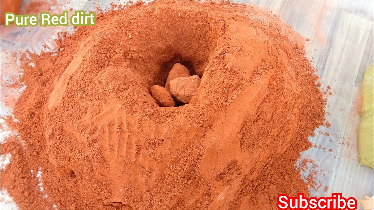 ASMR: Pure Red dirt mini Cylinder Shapes Making tutorial Requested by @MiniLibiAsmr 😁❤️