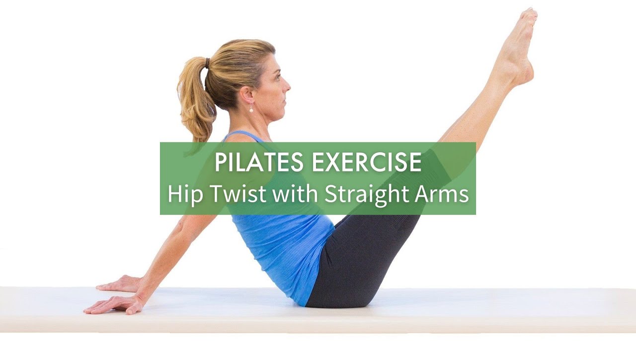 Упражнение пилатеса: поворот бедра с прямыми руками | Pilates Anytime