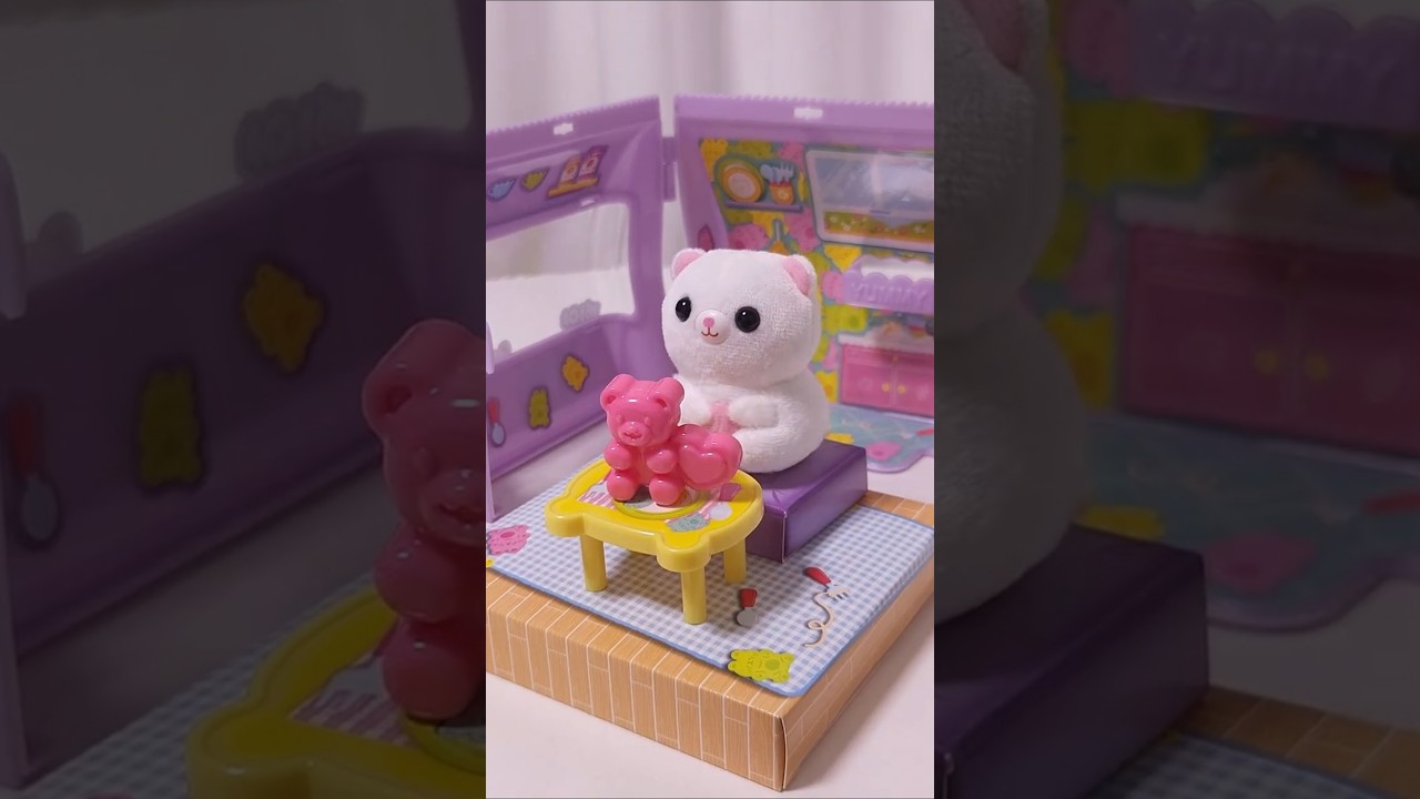 Yummy pet baby bear's house unboxing 🧸🐾
