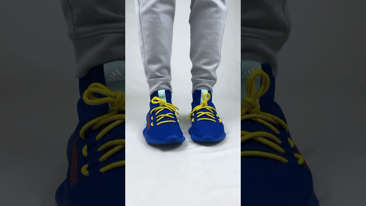 new Humanrace SICHONA by Adidas Pharrell HU , lace swap on feet