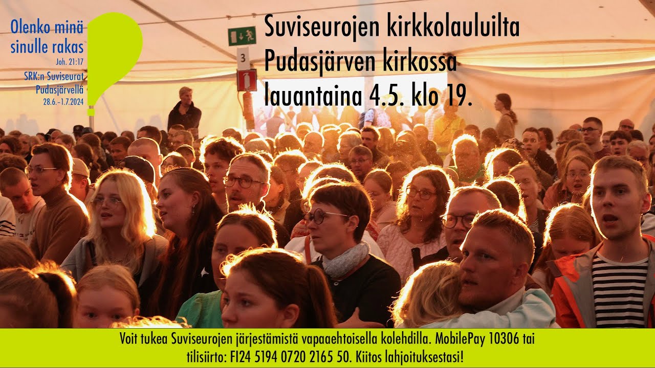 Suviseurojen kirkkolauluilta Pudasjärven kirkossa