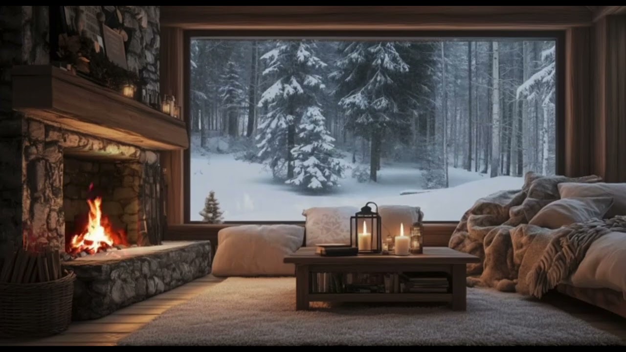 Winter Lofi Jazz – Cozy Study Beats with Rain Sounds for Focus & Relaxation ❄️☕
