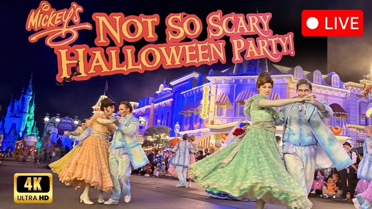 🔴LIVE🔴 Mickey's Not So Scary Halloween Party 2025 Boo to You Parade, Fireworks | Disney World 4K