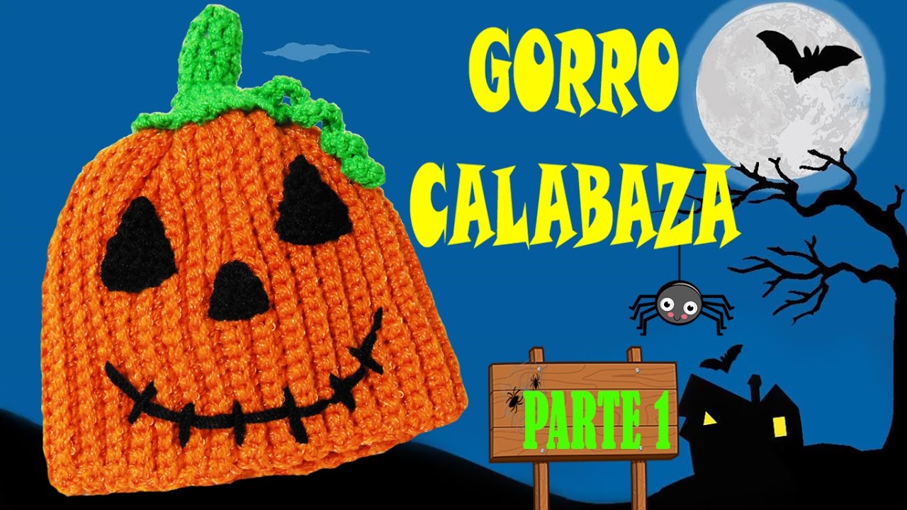 ESPECIAL HALLOWEEN 👻 -  Gorro de calabaza tejido a crochet  | parte 1/2
