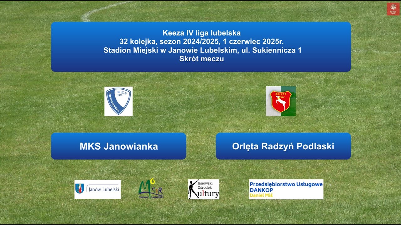 MKS Janowianka - Orlęta Radzyń Podlaski. Skrót meczu, oraz pomeczowy wywiad z Diego Marotto.