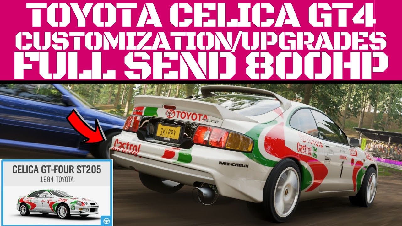 FORZA HORIZON 4-NEW TOYOTA CELICA GT4-FULL SEND RALLY BUILD! TWIN TURBO 800HP