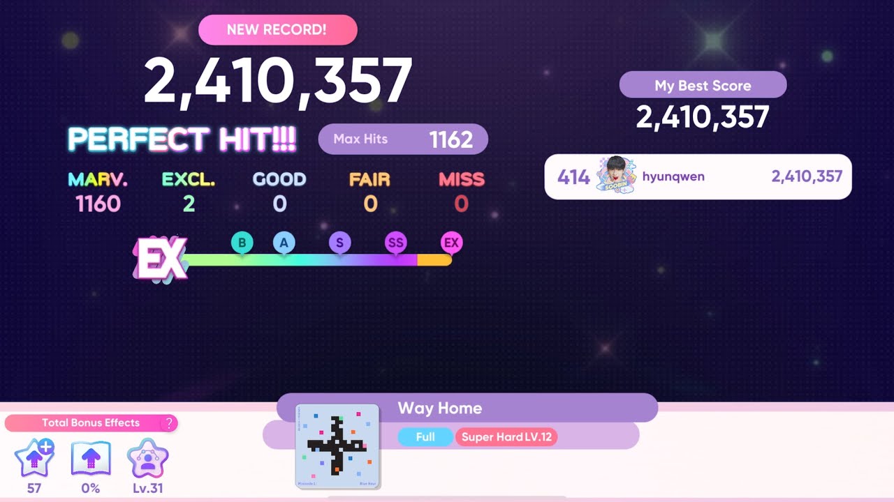 TXT - Way Home (super hard mode - all excellent) | Rhythm Hive gameplay