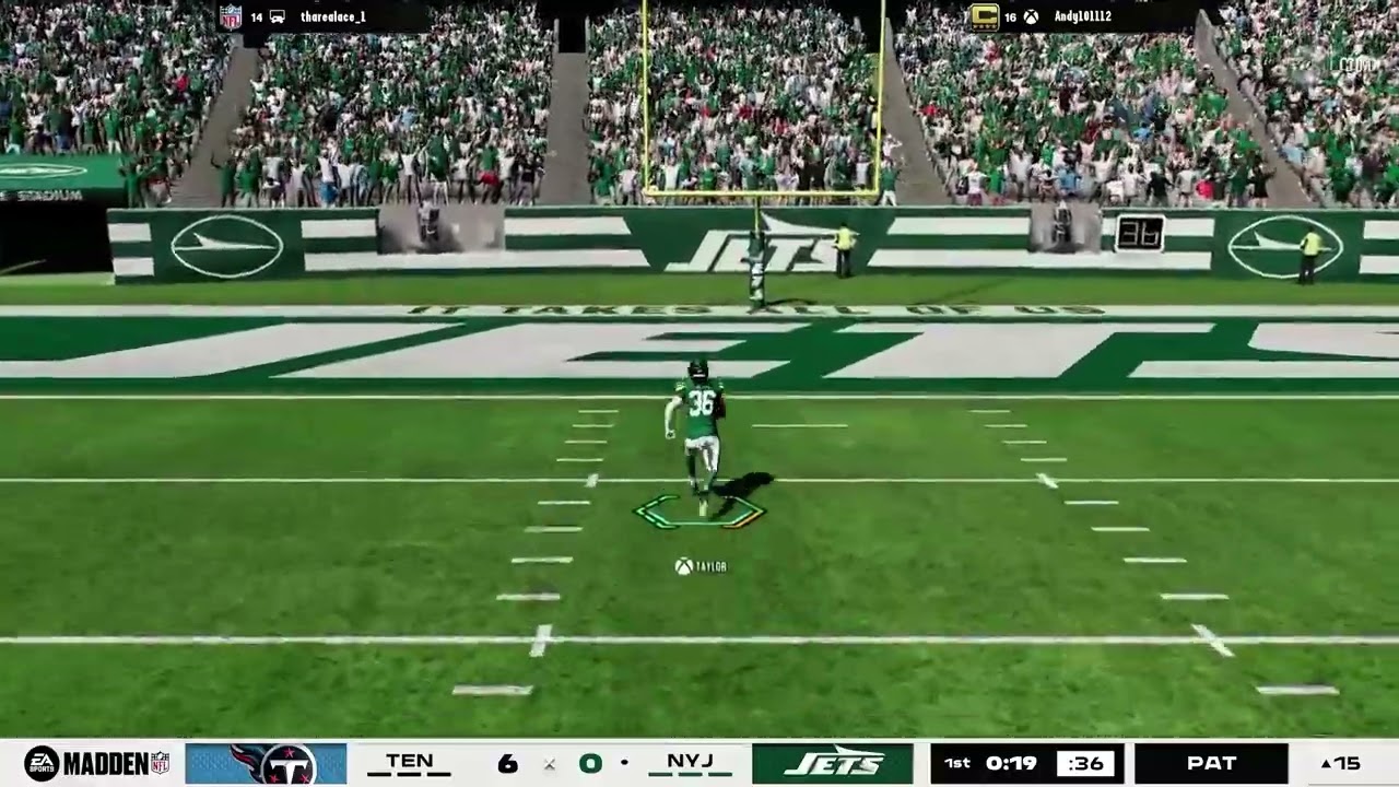 Madden 26 highlights #Jets #fieldgeneral #userlurk #hitstick 
