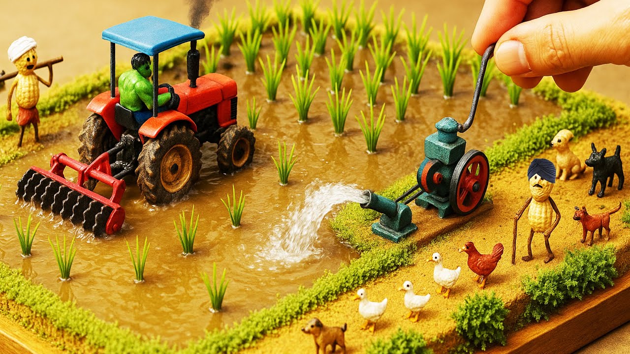 top most creative diy tractor plough machine science project of sano creator 