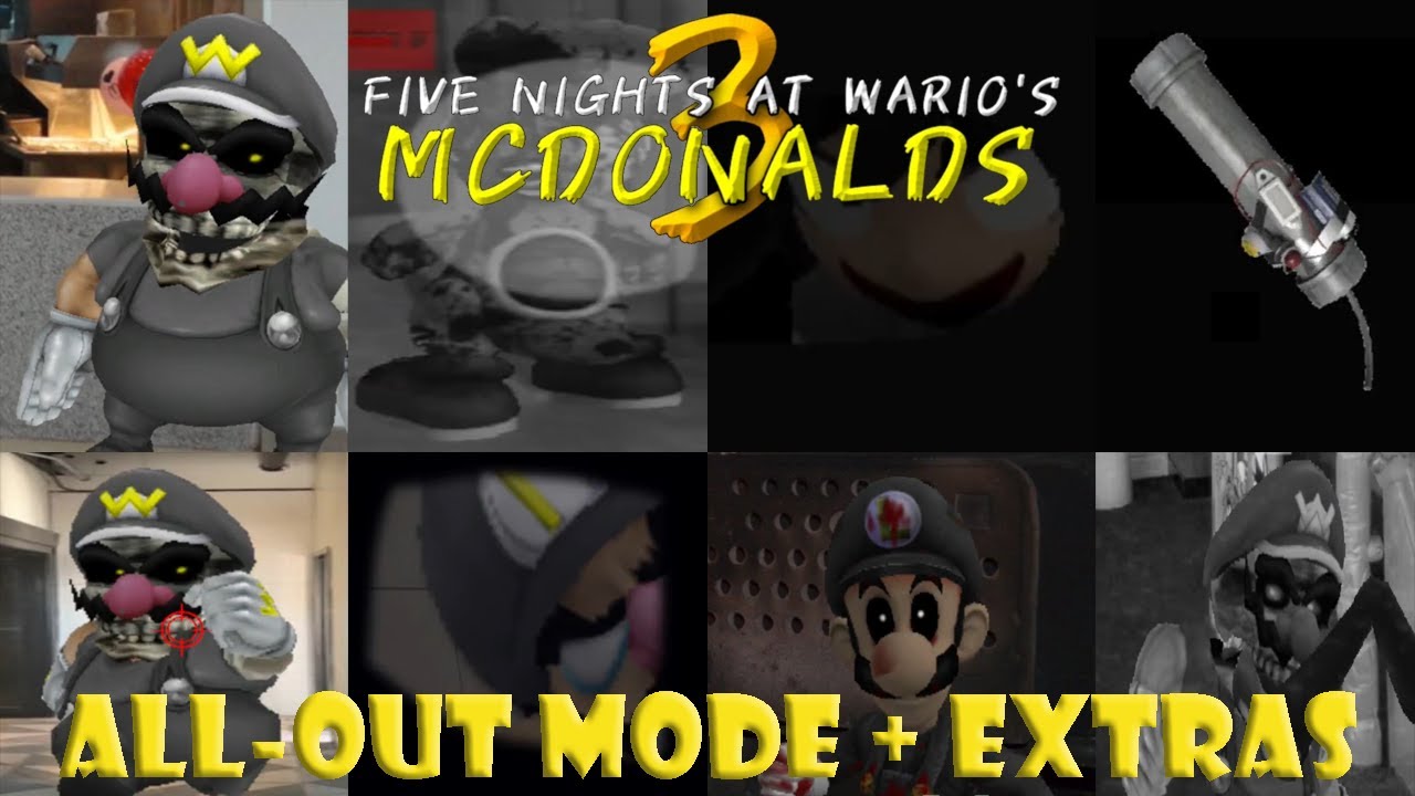 Five Nights at Wario's: McDonald's 3 | All-Out Mode Complete! + Extras
