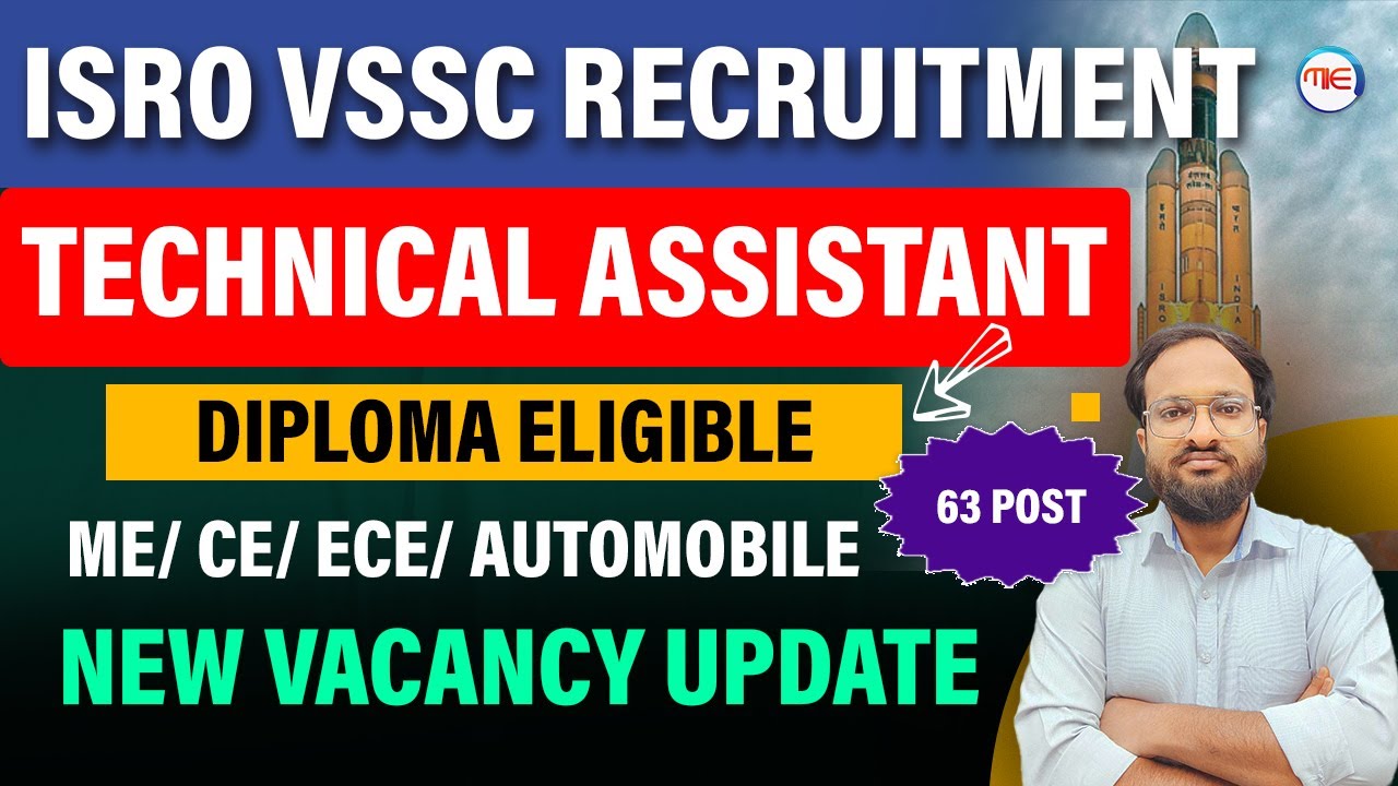 ISRO VSSC Recruitment 2023 | VSSC Technical Assistant Notification | Diploma Permanent Job