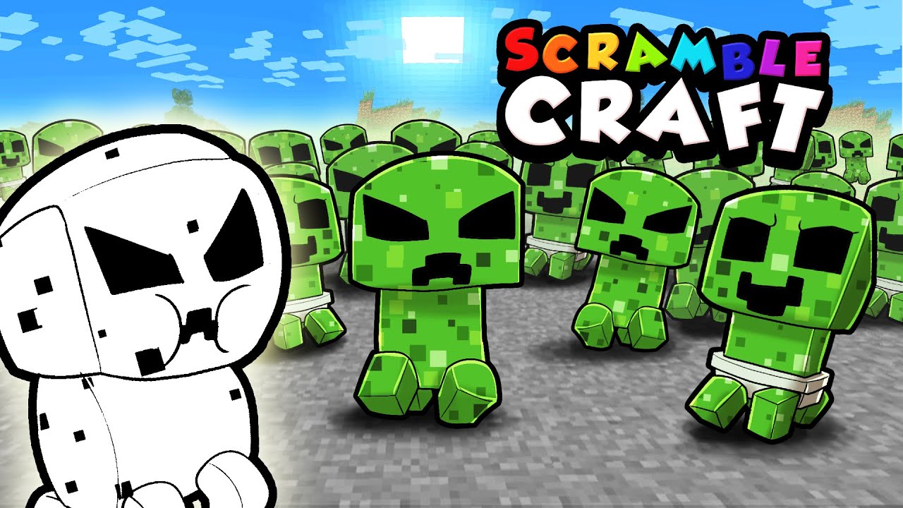 Baby CREEPER ARMY Invades MINECRAFT! (Scramble Craft)