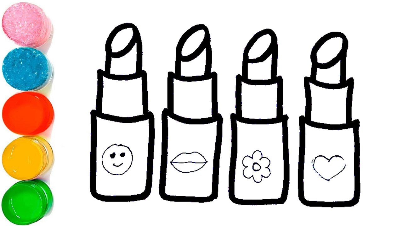 💄✏️How to draw lipstick for children, toddlers | Makeup drawing easy