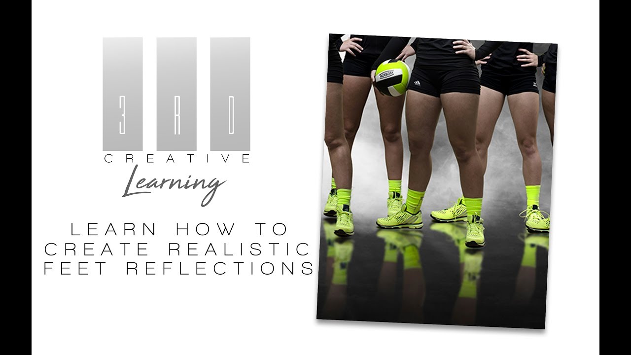 How to create realistic feet reflections