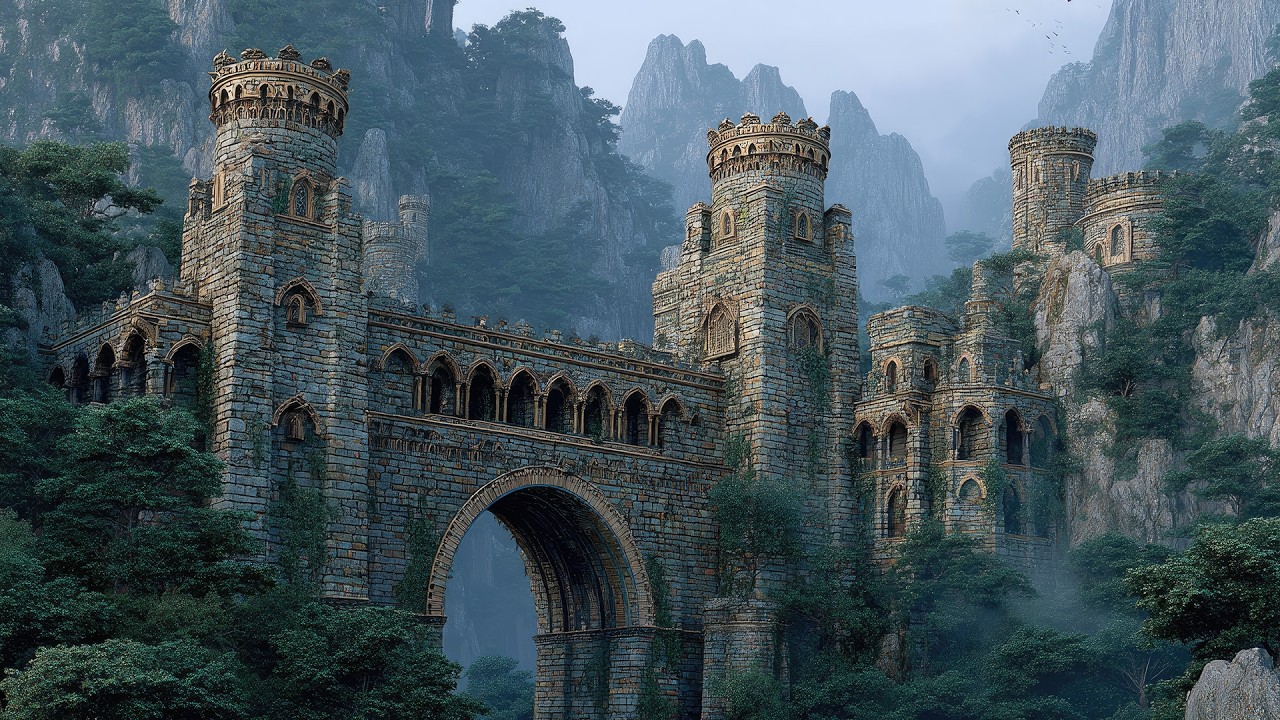 🍃 3 Hours Calm Celtic Medieval Music | Hidden Mountain Fortress for Relax, Study & Sleep