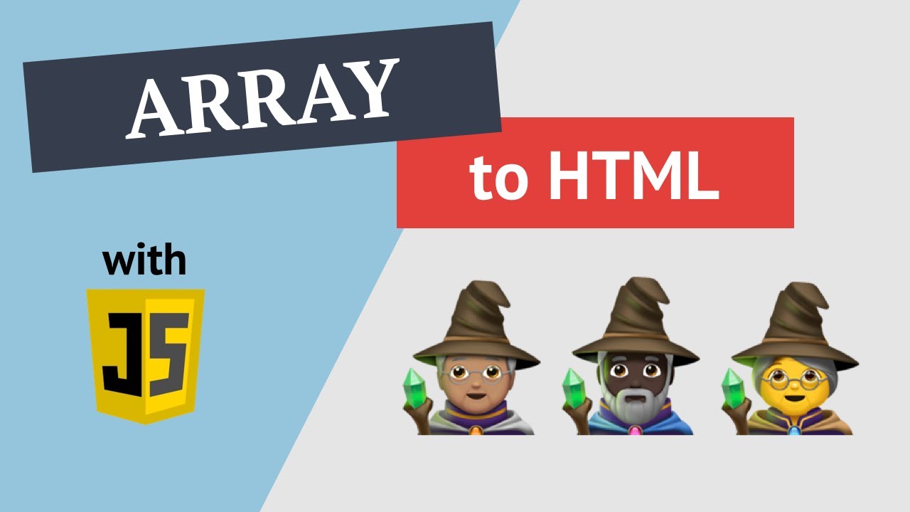 How to convert an array to HTML with JavaScript (4 different ways!)
