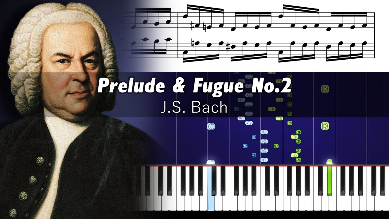 Bach - Prelude and Fugue No. 2 in C Minor - Piano Tutorial with Sheet Music