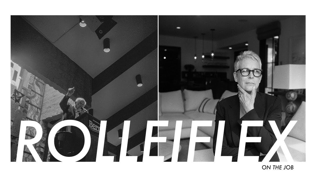 Photographing Jamie Lee Curtis and Bernie Sanders at Events with my Rolleiflex 3.5.