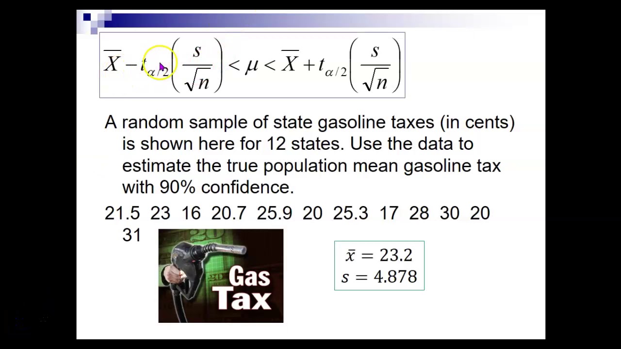 7-2 Confidence Intervals Sigma Unknown part 2