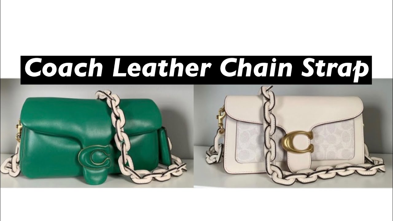 NEW: Coach Leather Covered Chain Strap