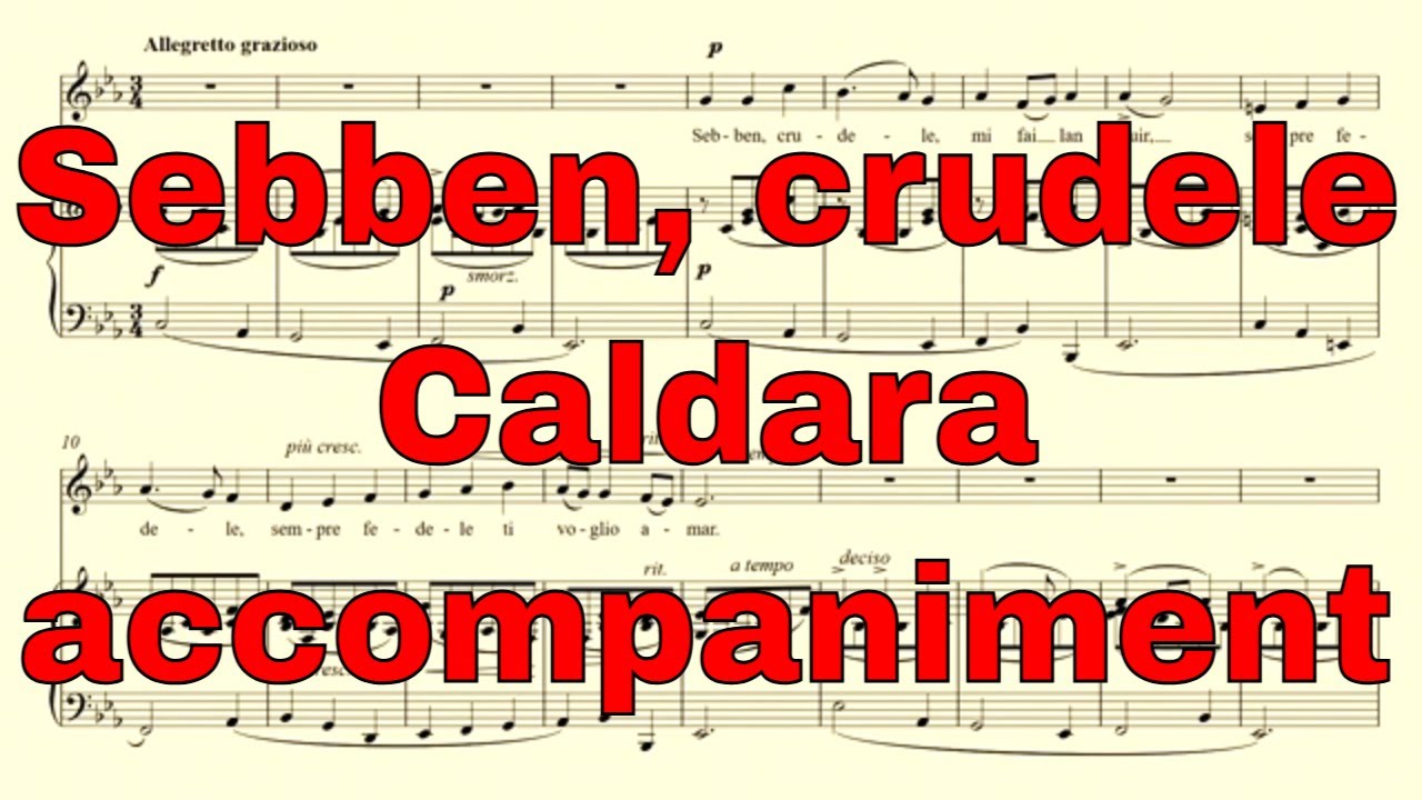 Sebben, crudele &ndash; Caldara &ndash; accompaniment in C minor