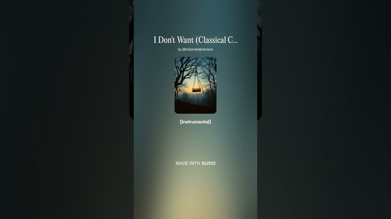 I Don't Want (Classical Chamber Instrumental Version)