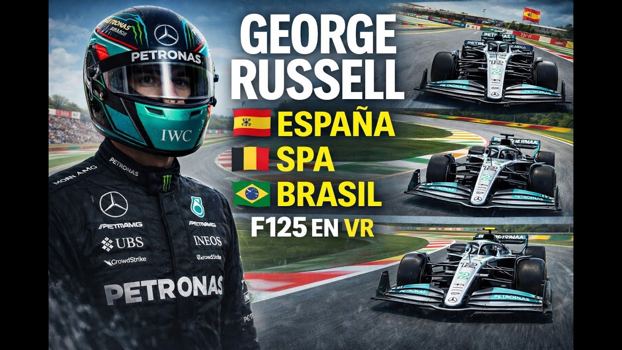 George Russell con Mercedes | España, Spa y Brasil · F125 en VR