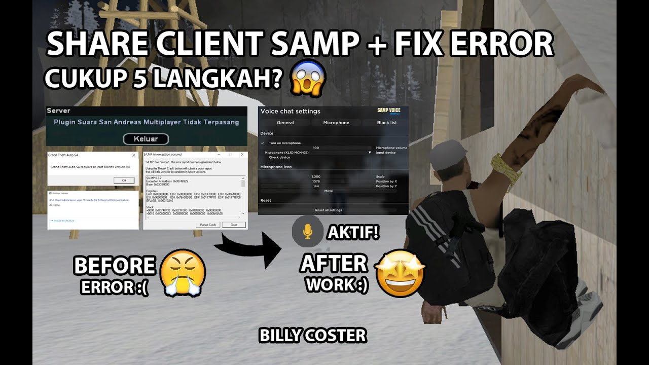 HANYA 5 LANGKAP PASANG VOICE GTA SAMP?😲BONUS FIX ERROR #gtasamp #roleplay ##jelajah #gtasa #beranda