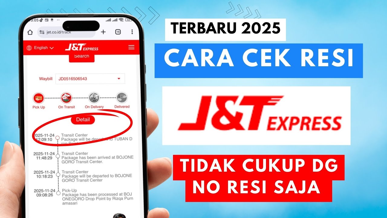 CARA CEK RESI J&T TERBARU 2025 | Tutorial Melihat Detail Pengiriman J&T Express Tanpa Ribet