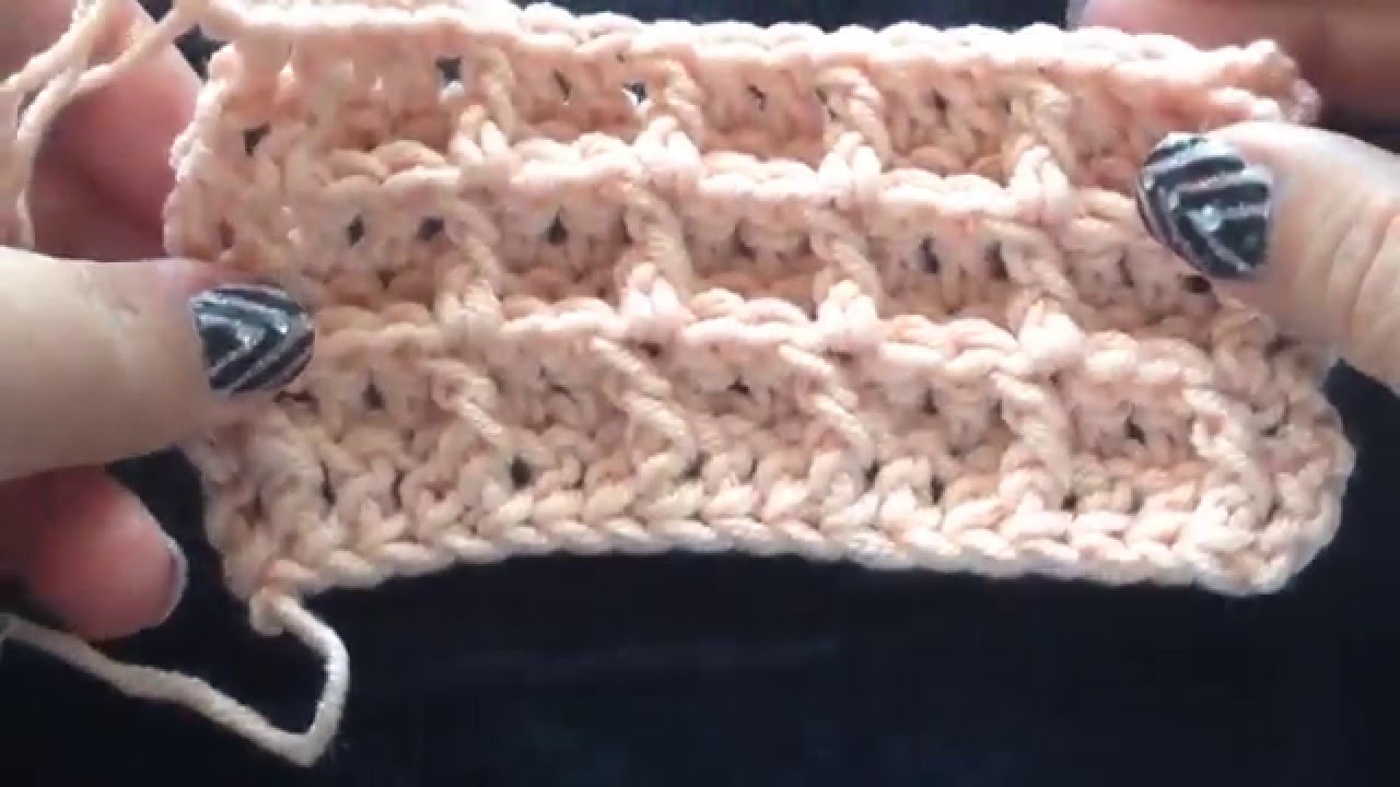 Wafelsteek haken - crochet waffle stitch