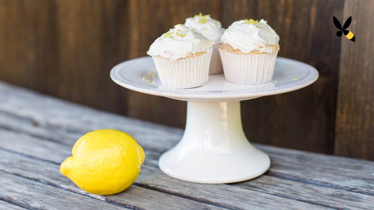 Lemon Angel Food Cupcakes - HoneysuckleCatering