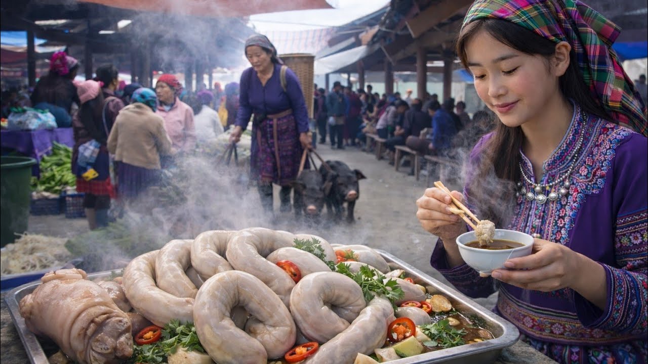 CHỢ MIỀN N&Uacute;I - S&Iacute;N CH&Eacute;NG BI&Ecirc;N GIỚI | Ẩm Thực L&ocirc;i Cuấn, Lợn Bản, Tr&acirc;u To V&agrave; Thảo Dược Qu&yacute; Hiếm 