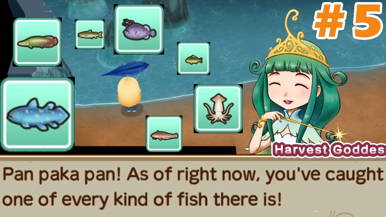 ALL KING FISH (LEGENDARY FISH) -  Story of Seasons Friends of Mineral Town Kappa Marriage (Part 5)