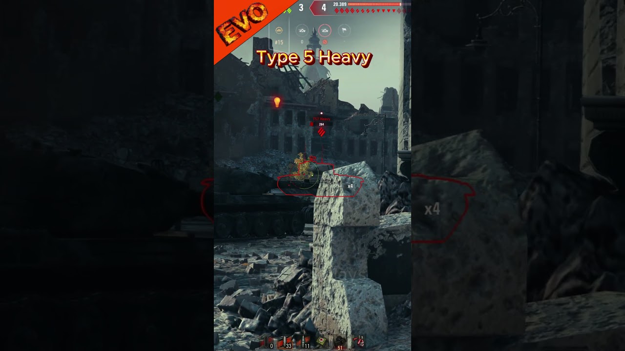 Type 5 Heavy Destroys T57 World of Tanks #wot #shorts