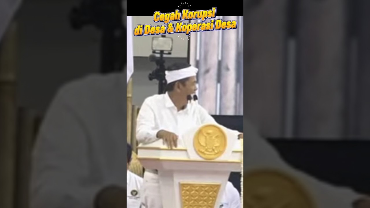 Begini Saran KDM Hindari Korupsi di Desa dan Kopdes