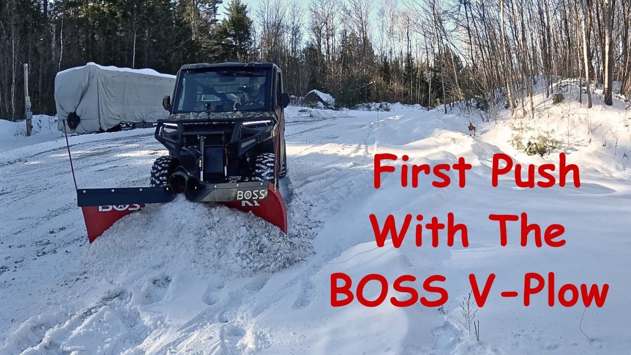 004 BOSS V-Plow.... Just enough snow to try it out