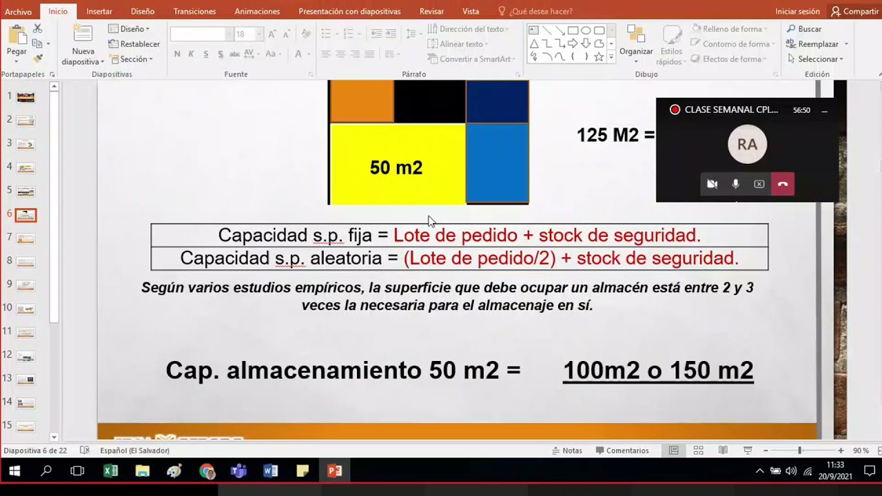 CALCULO DE LA CAPACIDAD DE UN ALMACÉN -Logística-