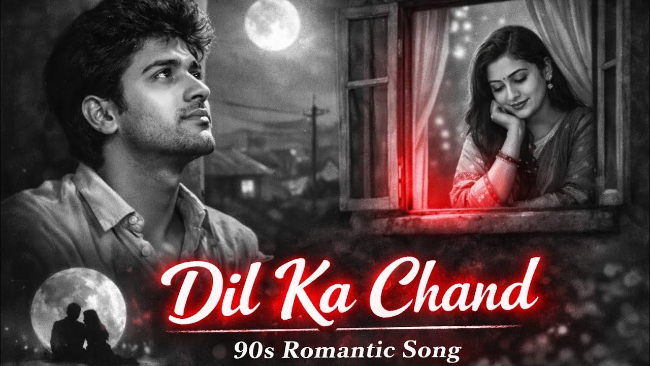 90s Romantic Song old is gold teri Gali Ka Chand | Black & White Love Story | New Hindi Song 2026
