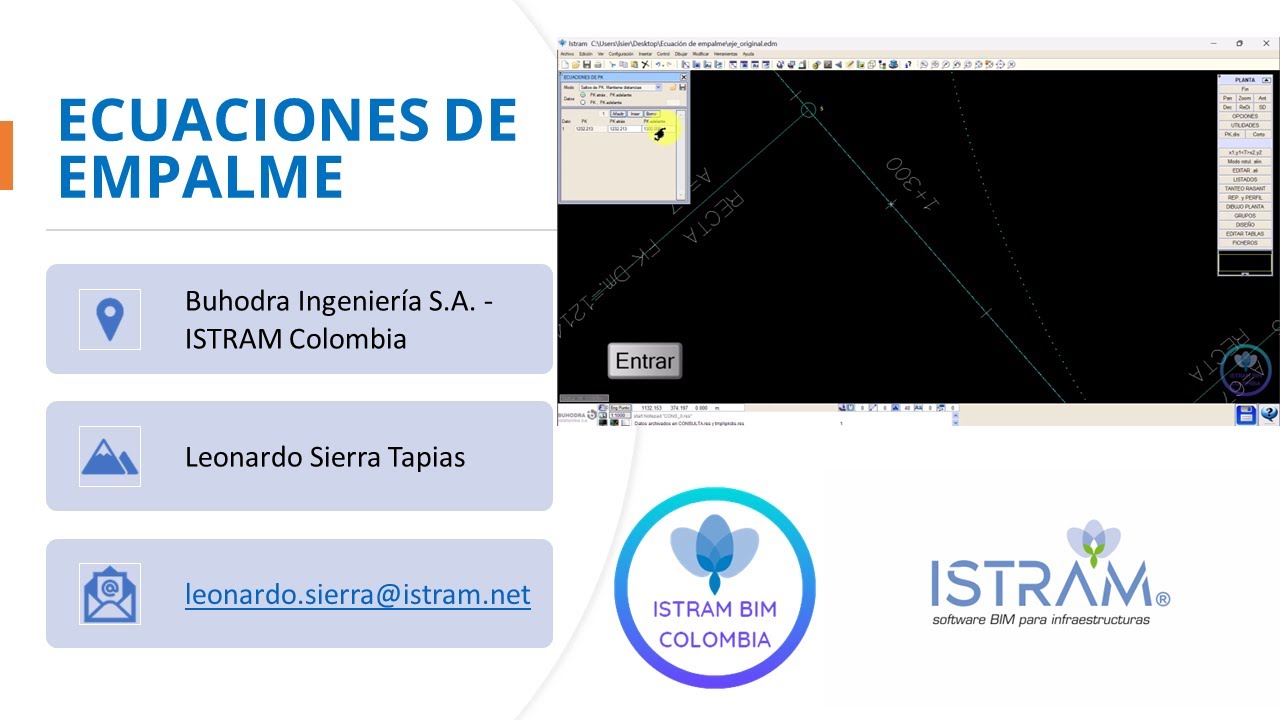 Ecuaciones de empalme en ISTRAM