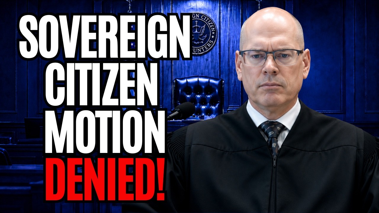 Sovereign Citizen Refuses Court Rules! |  Motion Gets REJECTED!