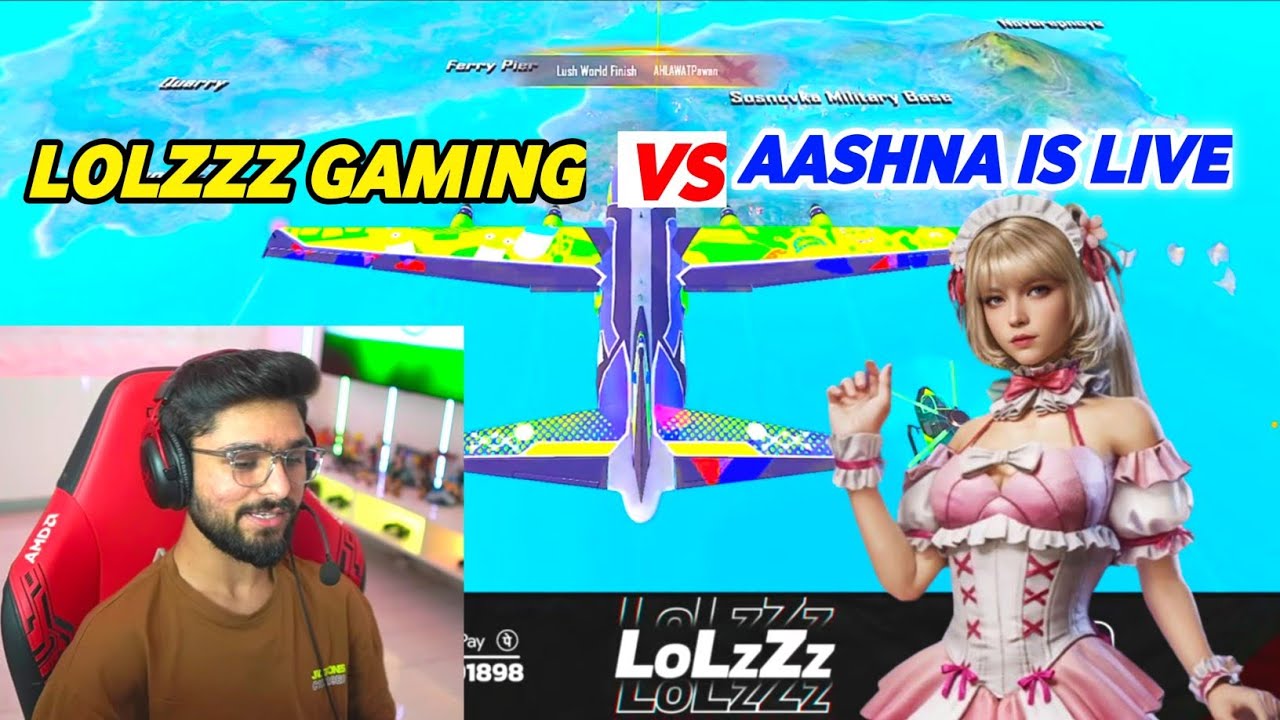 LoLzzz Gaming Vs Aashna Is Live | Aashna Is Live Lolzzz gaming @GDL12345