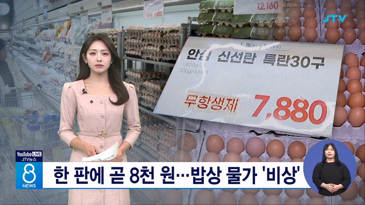 한 판에 곧 8천 원...밥상 물가 '비상'