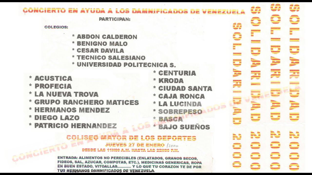 SOLIDARIDAD 2000   27 enero 2000