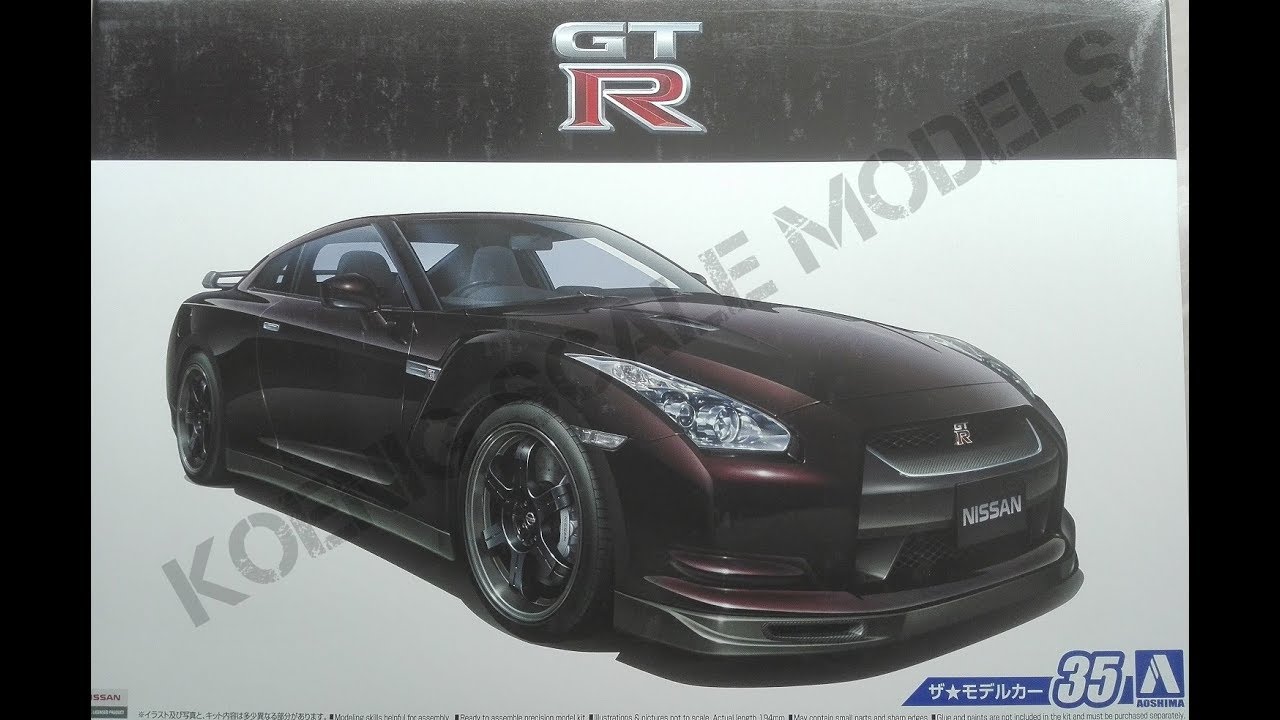 Обзор Nissan R35 GT-R Spec-V '09 Aoshima 1/24 (сборные модели)