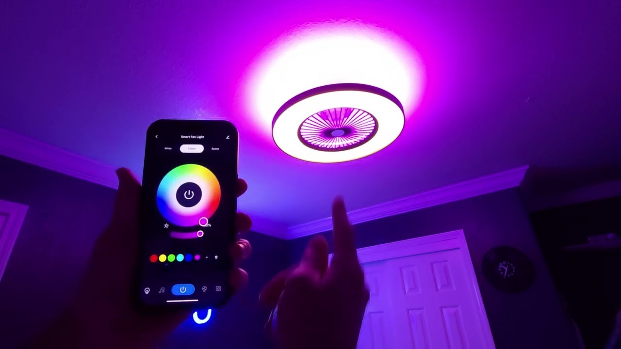 LED RGB ceiling fan unboxing installation and review