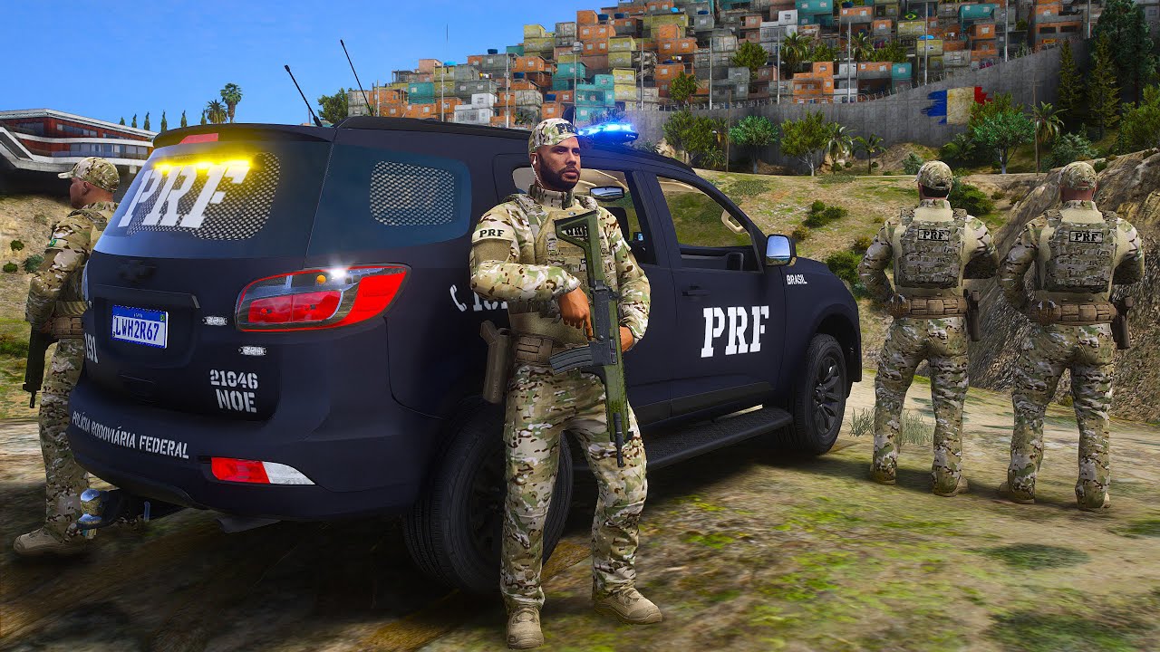 PRF PERSEGUIÇÃO + CONFRONTO! TENTOU FUGIR PARA FAVELA | GTA 5 POLICIAL