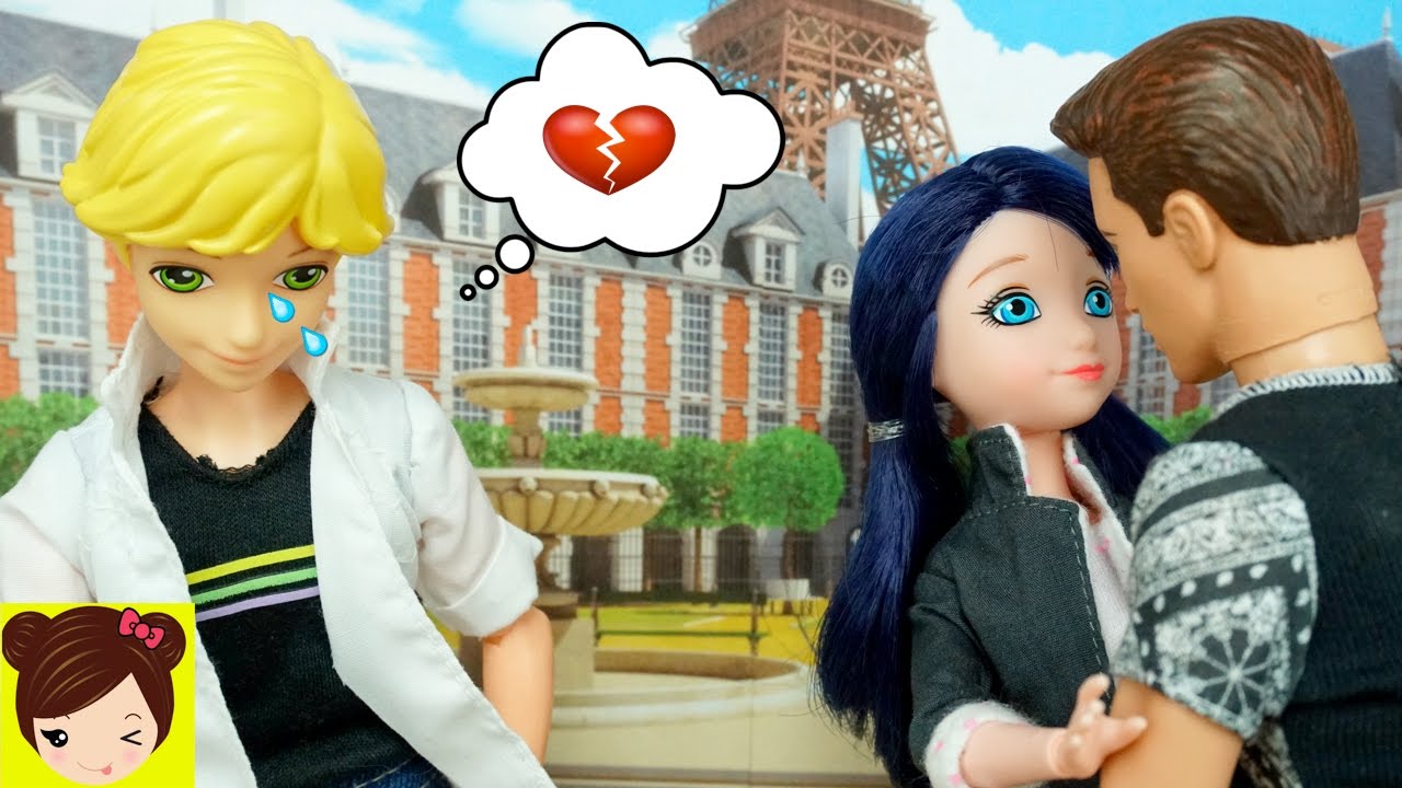 Ladybug y Cat Noir : Adrien Tiene El Corazon Roto - Episodio con Muñecas Miraculous Ladybug