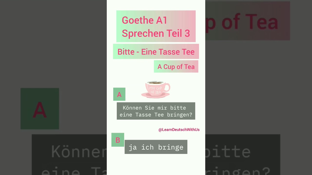 Goethe A1 Sprechen Teil3 #germanpronunciation #goetheinstitut #LearnDeutschWithUs