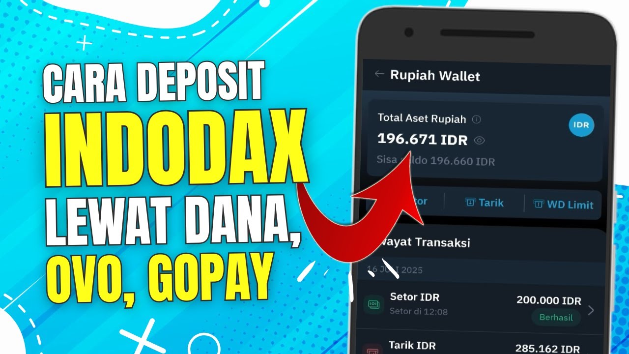 Cara Deposit Indodax Lewat Dana, OVO, GoPay