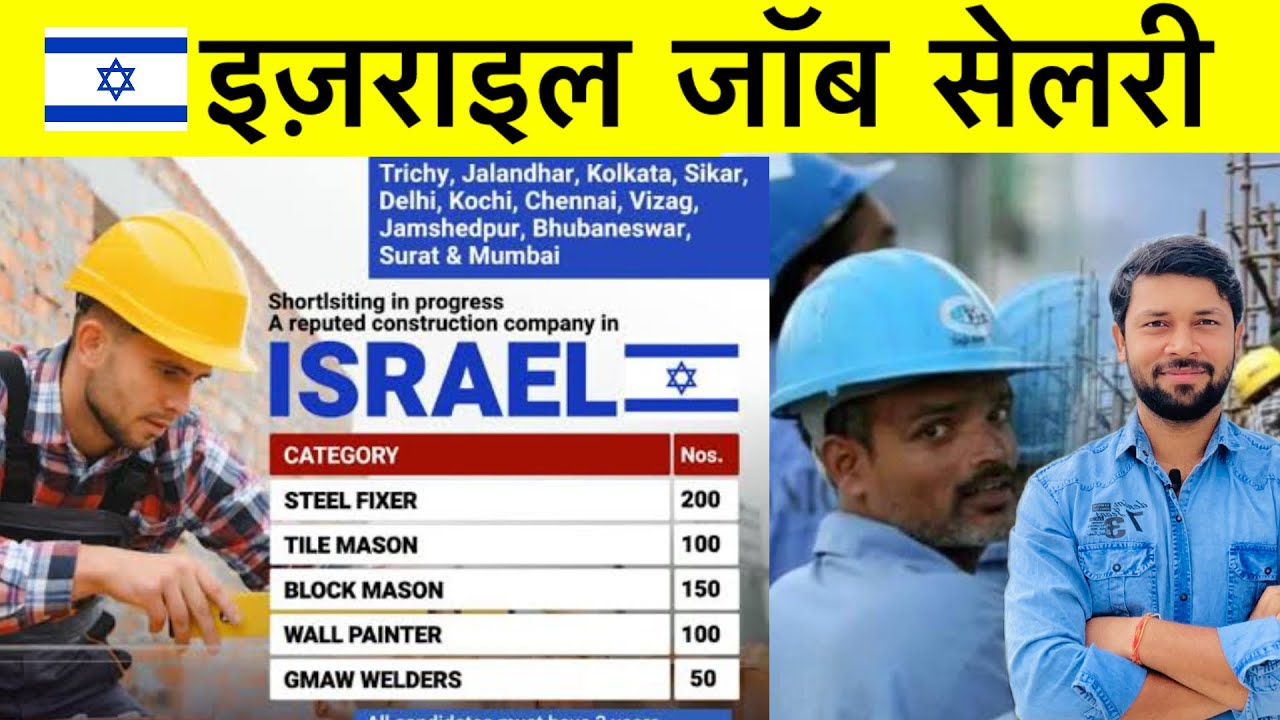 इज़राइल की सेलरी 🇮🇱 Israel salary इसराइल मैं कितना सेलरी मिलेगा।Israel jobs information